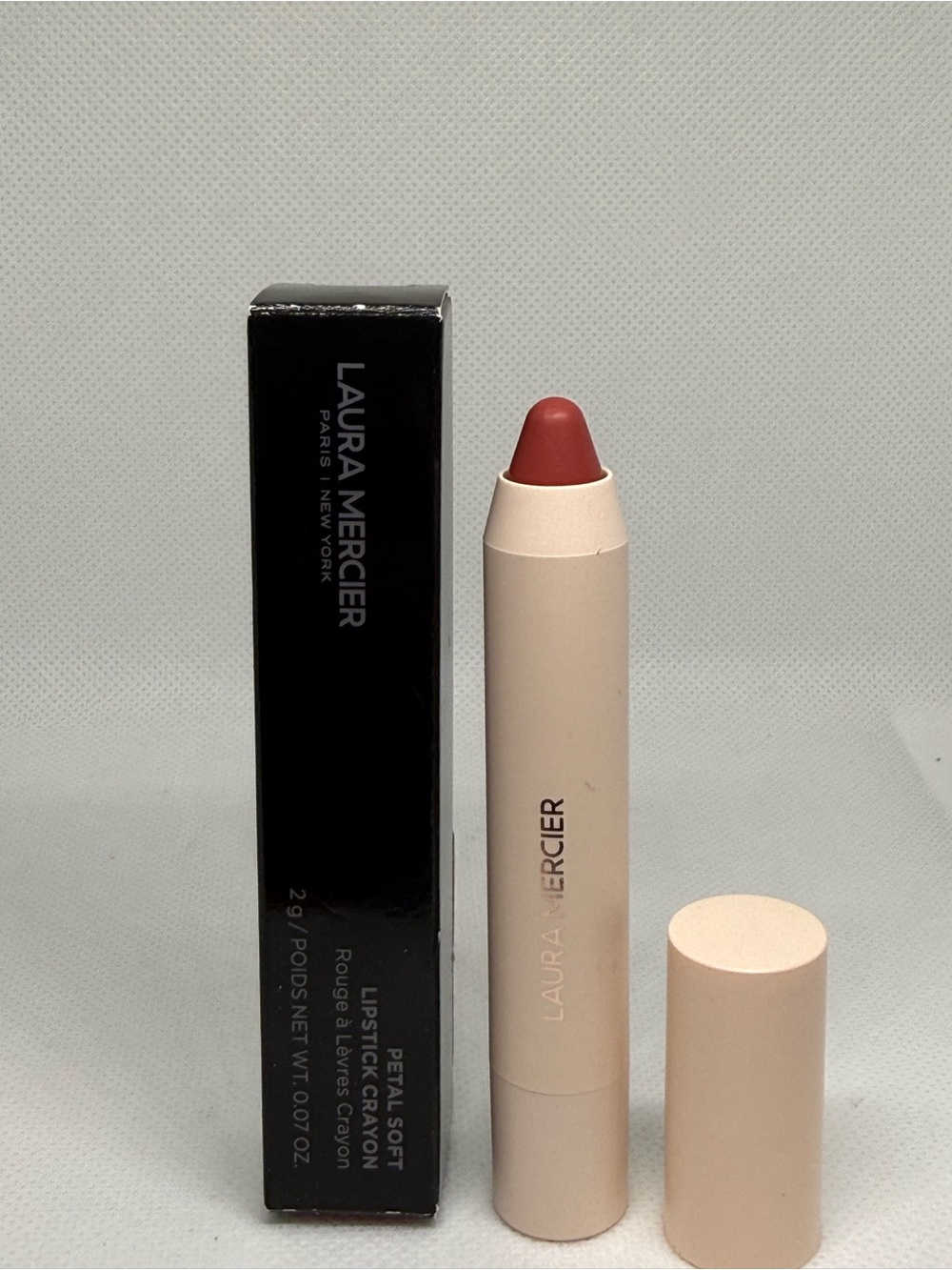 Laura Mercier Petal Soft Lip Crayon 340 Elodie Nude Mauve Lipstick NEW BOX